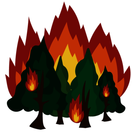 Brennender Wald